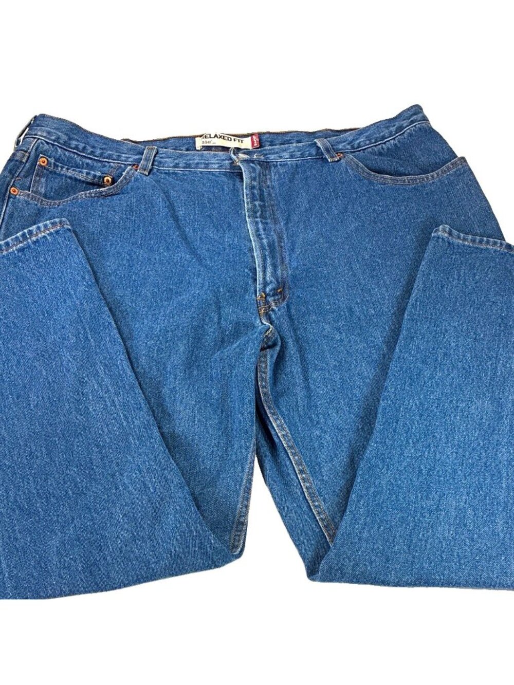 Levi's Mens Relaxed Fit Straight Leg Blue Denim Jeans Mid Rise 5-Pocket
